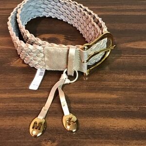 Michael Kors Woven Beige and Gold Belt. NWT
